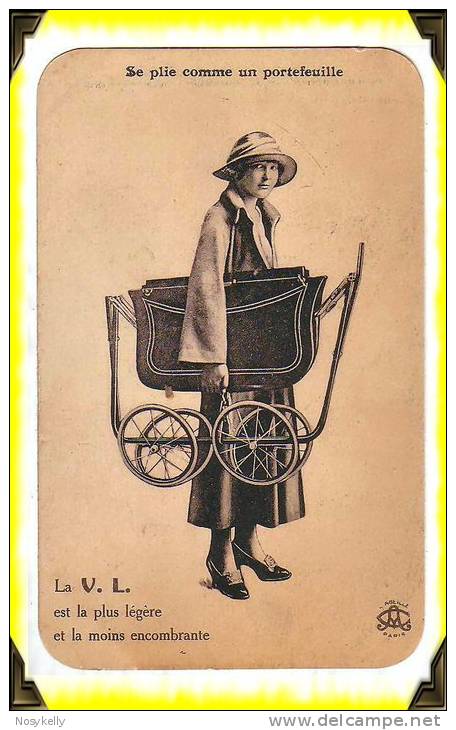 French Publicity Cart  For Baby Carriage -  La VL   - - Publicité