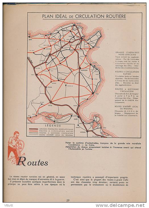 L'EFFORT TUNISIEN (1945) par le Service de l'Information et de la Presse du Protectorat Français en Tunisie, 68 pages...