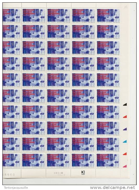 CENTENAIRE DES JEUX  OLYMPIQUES  -  FEUILLE DE 50 TIMBRES A 3,00 - Full Sheets