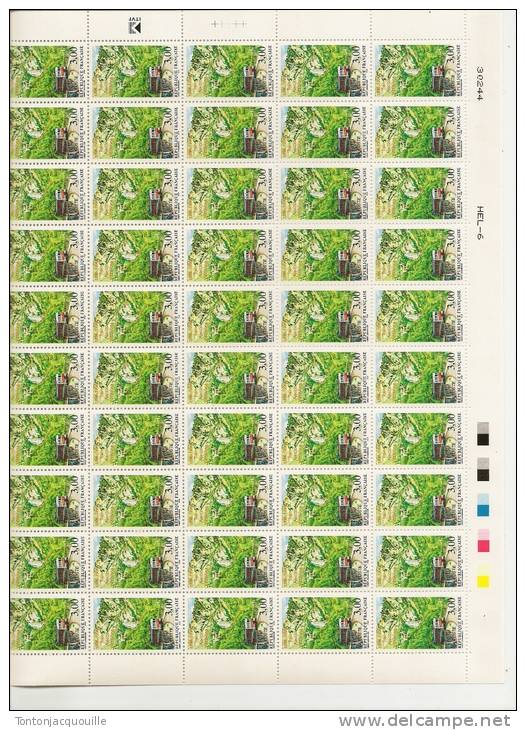 AJACCIO VIZZAVONA LE TRAIN   -  FEUILLE DE 50 TIMBRES A 3,00 - Full Sheets