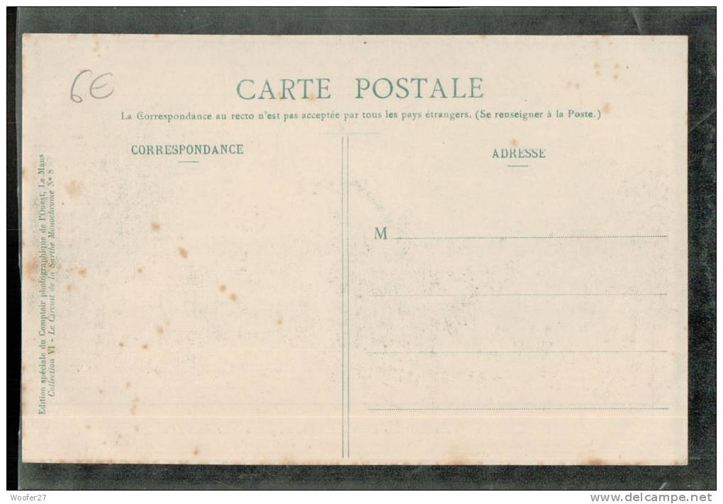 CIRCUIT DE LA SARTHE 1906 ,  N°8 , L'arrivée à  BOULOIRE , Par Une Descente à 5% - Bouloire