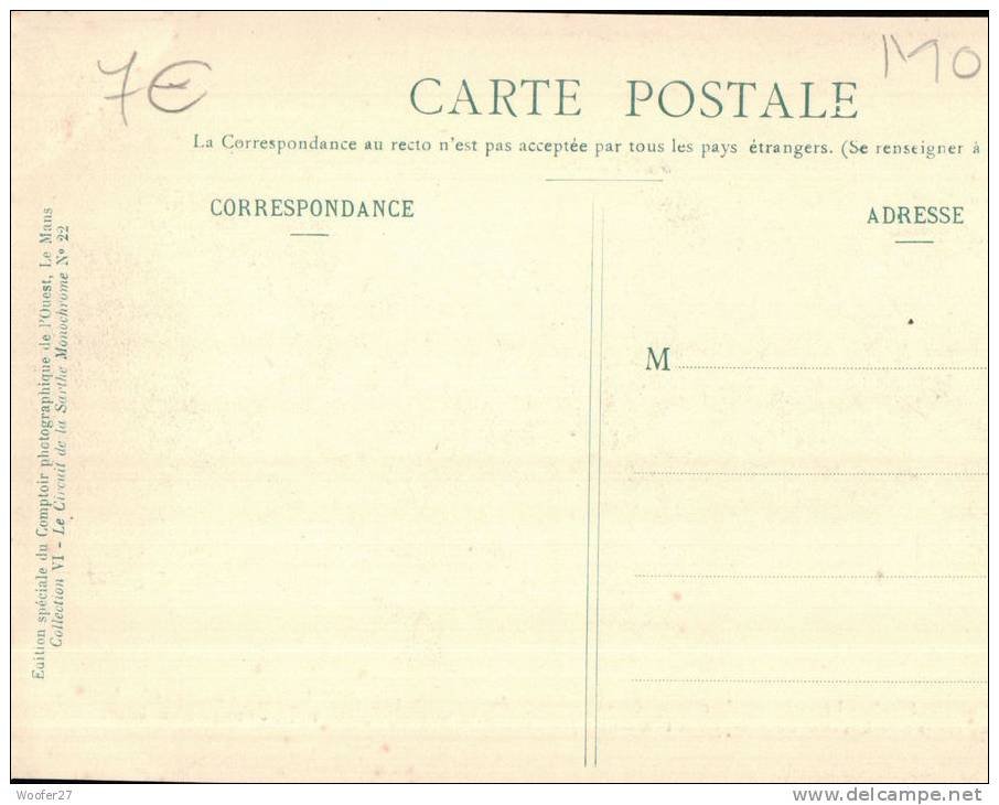CIRCUIT DE LA SARTHE 1906 , VIBRAYE , BELLE VOITURE - Vibraye