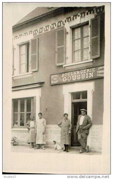 CARTE PHOTO , Boulangerie GOUSSIN à POMMERIEUX - Autres & Non Classés