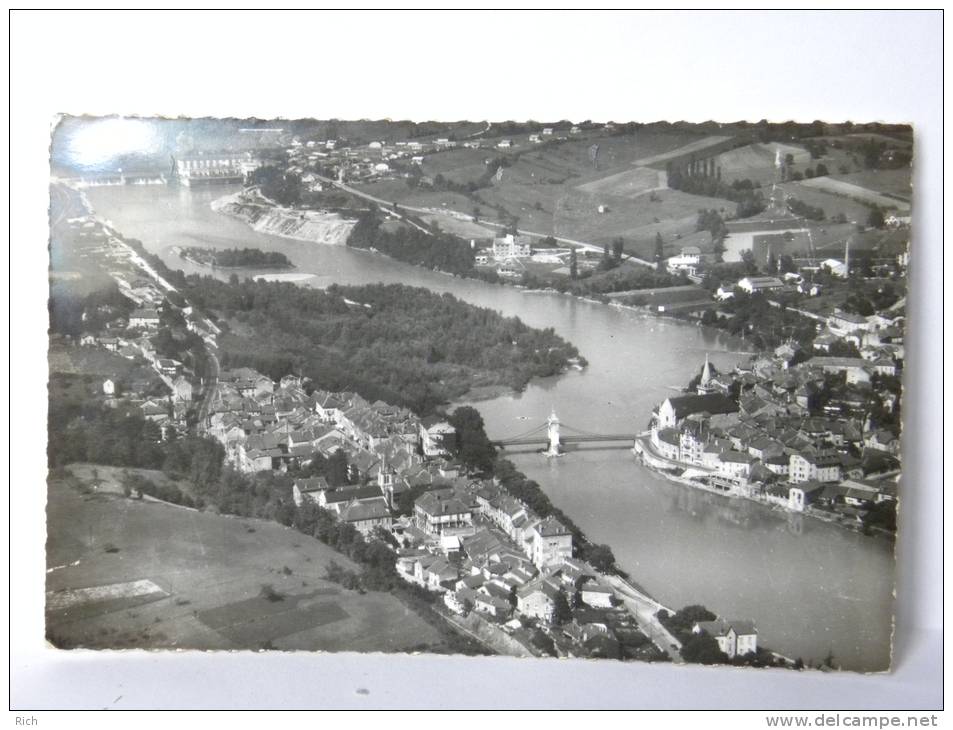 CPSM (01) Ain - SEYSSEL - Vue Générale Aérienne, Dans Le Fond, Le Barrage - Seyssel