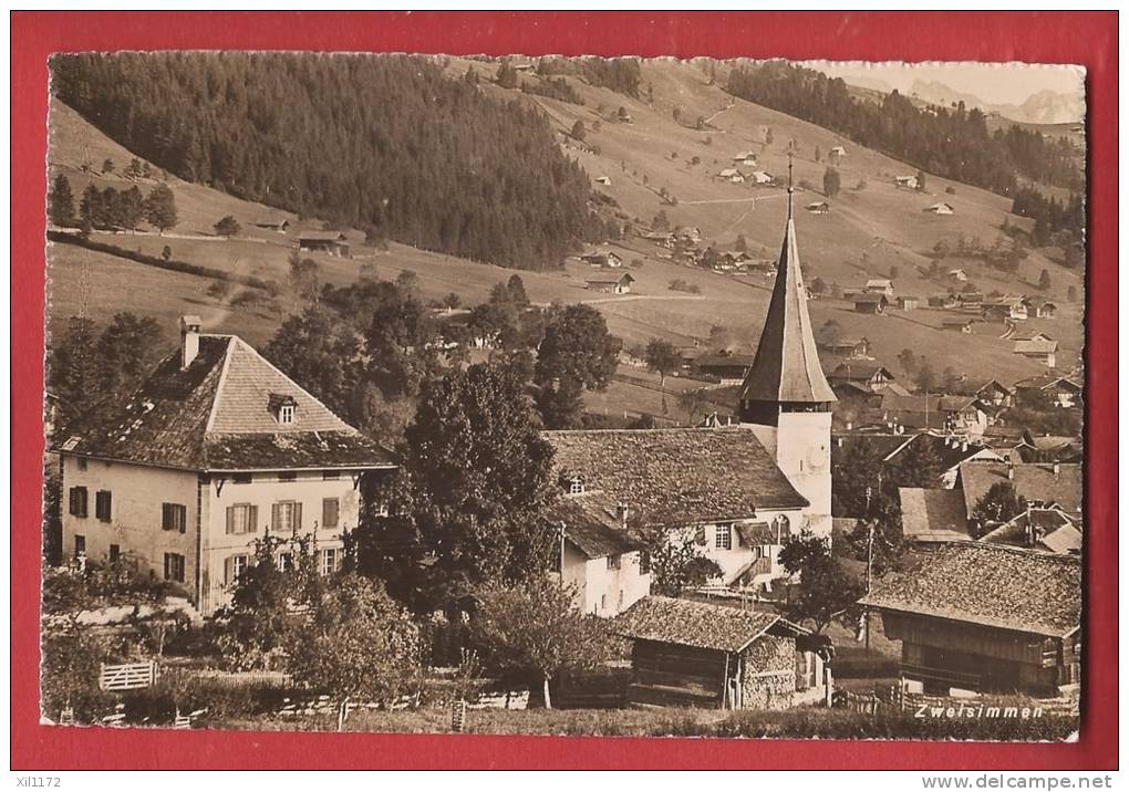 Q0582 Zweisimmen. Gel. In 1945. Photoglob 8555. Petites Marques Au Dos - Zweisimmen