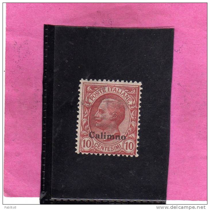 COLONIE ITALIANE EGEO 1912 CALINO 10 CENTESIMI MNH BEN CENTRATO - Egée (Calino)