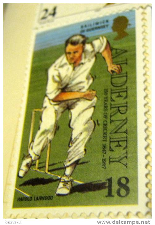 Alderney 1997 Harold Larwood Cricketer 18p - MH - Alderney