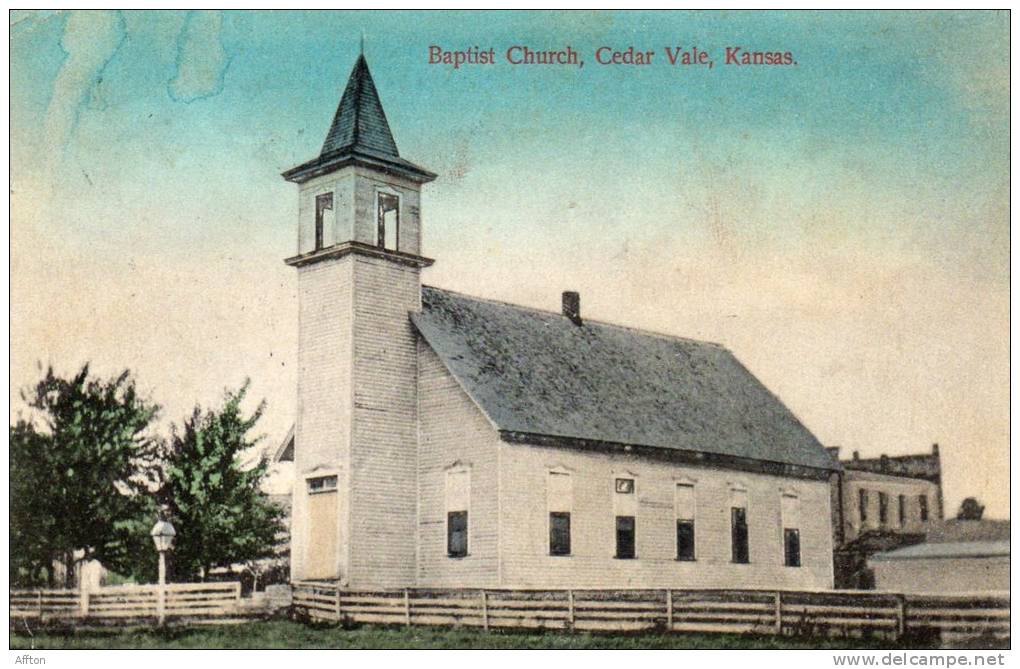 Cedar Vale Kansas 1910 Postcard - Andere & Zonder Classificatie