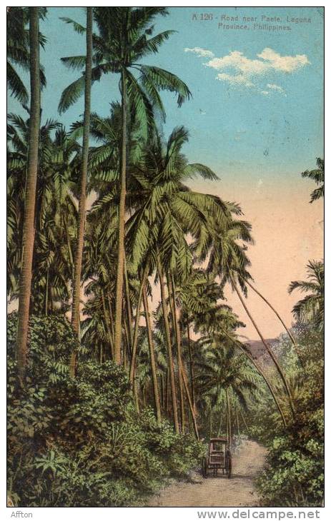 Road Near Paete Laguna Province PI 1910 Postcard - Philippines