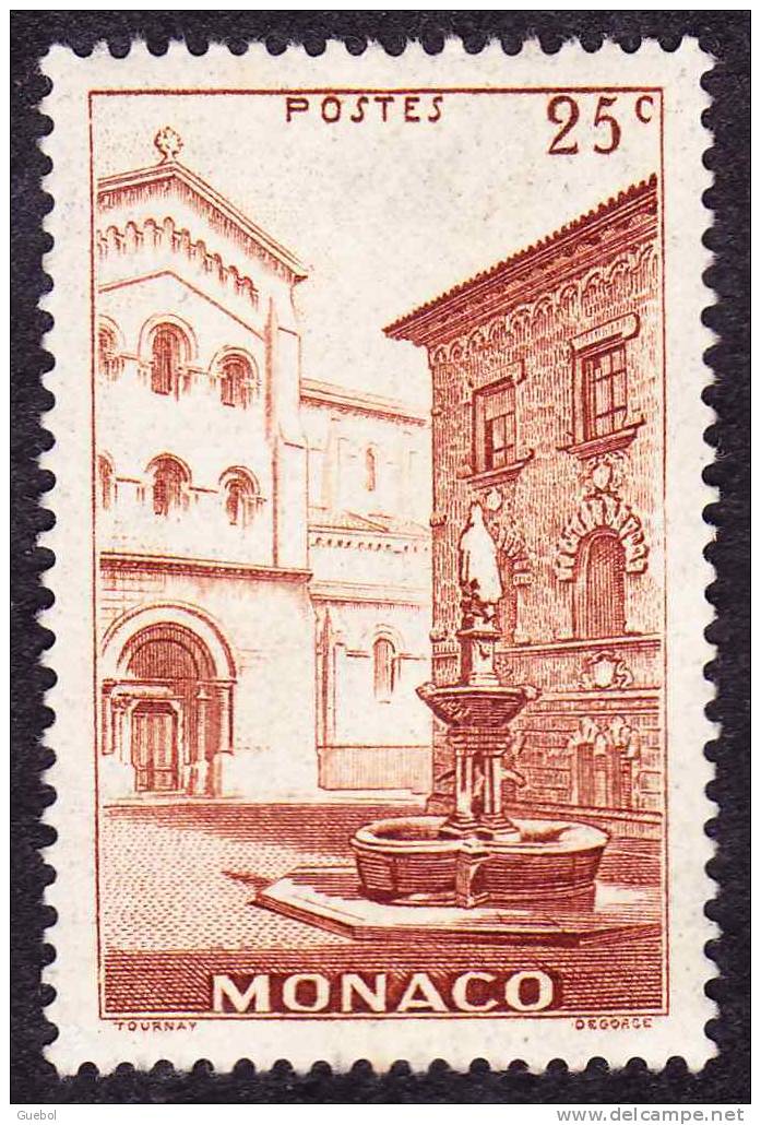 Monaco - N°  170 * Place Saint Nicolas - 25 Ct Brun-rouge - Unused Stamps
