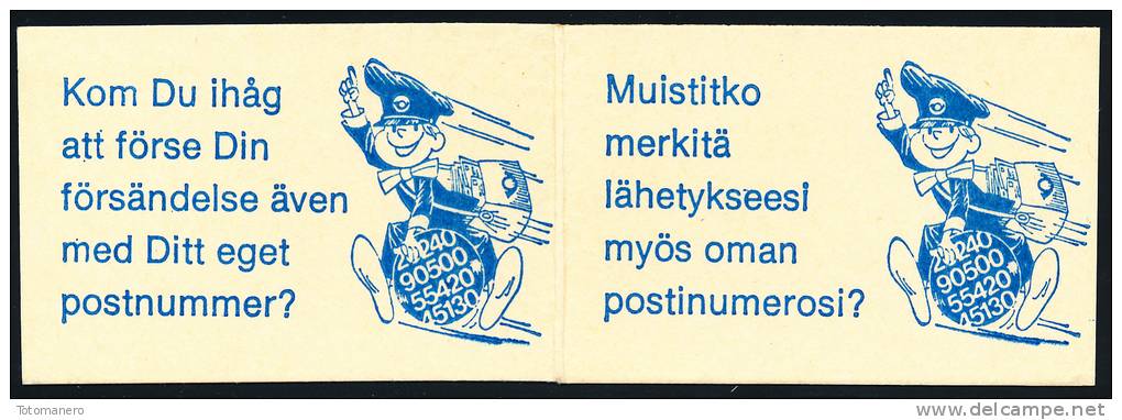 FINLAND/Finnland 1974 Coat Of Arms Lion, Slot Machine Booklet (1549)HA8** - Libretti