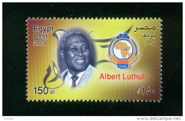 EGYPT / 2009 / SOUTH AFRICA /  ALBERT LUTHULI / NOBEL PRIZE IN PEACE / MNH / VF - Unused Stamps