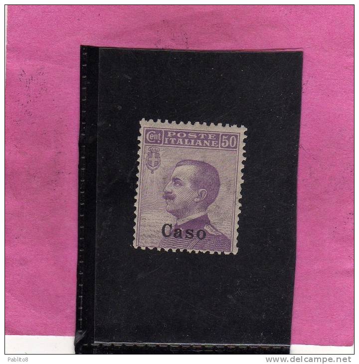 COLONIE ITALIANE EGEO 1912 CASO 50 CENTESIMI MNH BEN CENTRATO - Egeo (Caso)