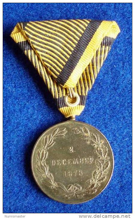 AUSTRIA , CAMPAIGN MEDAL ( DIE KRIEGSMEDAILLE) 2. DEC. 1873 - Autriche