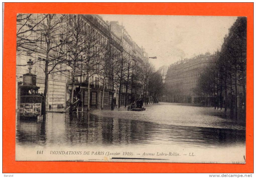 PARIS 11~12 --> Inondations De Paris (Janvier 1910). Avenue Ledru Rollin - Arrondissement: 11