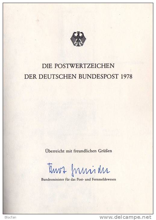 Minister-Jahrbuch 1978 Bund ** 425€ Als Kompletter Jahres-Satz MJB Mit BRD 956/99+Berlin 561/90 Year-set Book Of Germany - Sammlungen