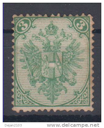 Bosnia And Hercegovina Austria 3Kr Perforation 13 1st Board 1879 MH * - Unused Stamps