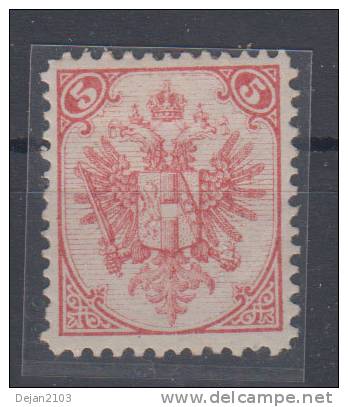 Bosnia And Hercegovina Austria 5Kr Perforation 13 1st Board 1879 MH * - Unused Stamps