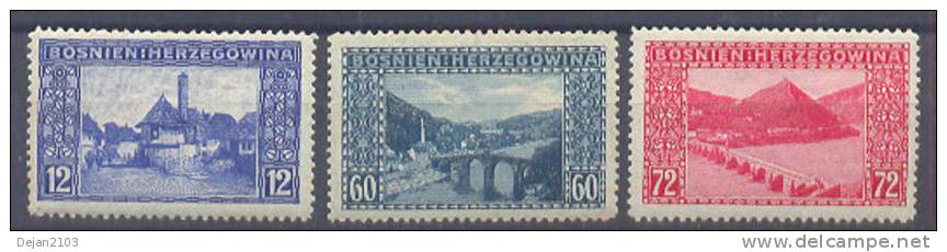 Bosnia And Hercegovina Austria Occupation Old House,bridge 1912 MH * - Unused Stamps