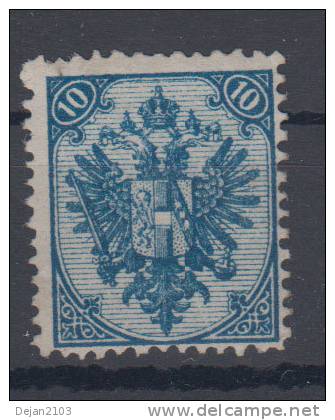 Bosnia And Hercegovina Austria 10Kr Perforation 12 1st Board 1879 MH * - Unused Stamps