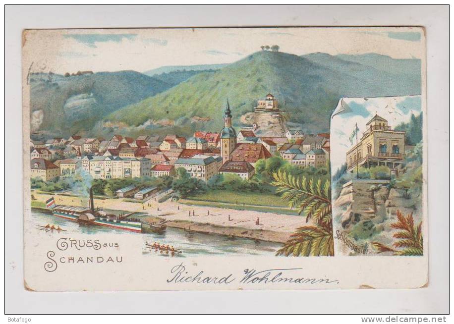 CPA ILLUSTREE GRUSS AUS SCHANDAU En 1899 !!!! - Bad Schandau