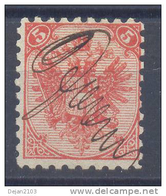 Bosnia & Hercegovina Austria Occupation 5 Kr 1st Board Perforation 9 1/4 1879 MH * - Ungebraucht