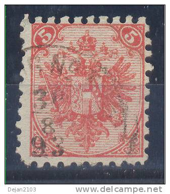 Bosnia & Hercegovina Austria Occupation 5 Kr 1st Board Perforation 9 1/4 1876 USED - Ungebraucht