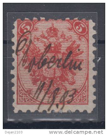 Bosnia And Hercegovina Austria 5Kr 1st Board Perforation 9 1/4 1879 USED - Nuovi