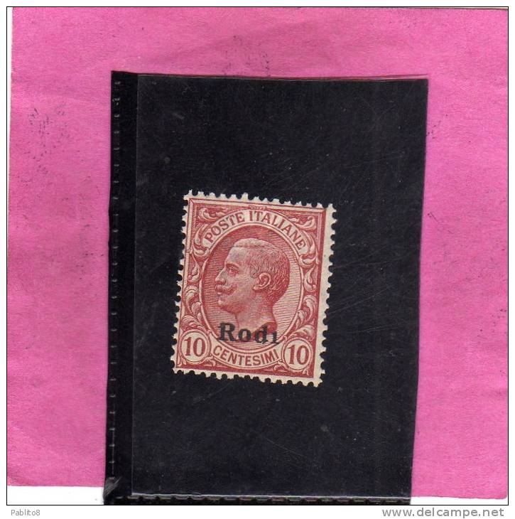 COLONIE ITALIANE EGEO 1912 RODI 10 CENTESIMI MNH BEN CENTRATO - Egée (Rodi)