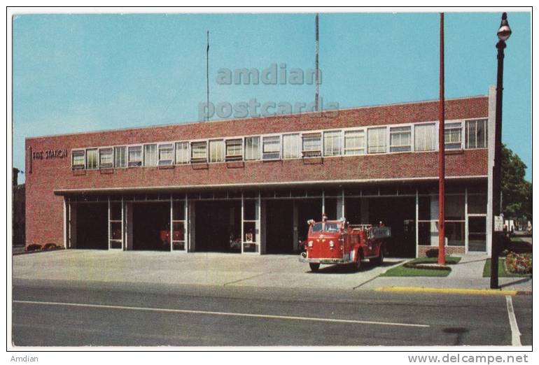 TOLEDO OH ~NUMBER 1 FIRE STATION~ HURON & ORANGE STR ~ C1950s Vintage Postcard ~ OHIO  [c4383] - Toledo