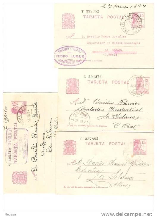 10  Tarjetas Postales Con Cuños Diferentes - 1850-1931