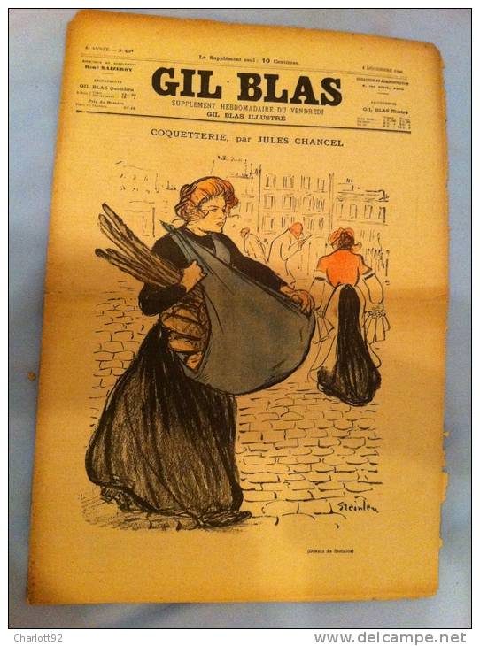 GIL BLAS Original  COQUETTERIE PAR JULES CHANCEL - Revues Anciennes - Avant 1900
