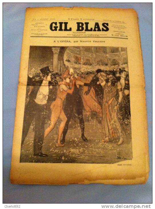 GIL BLAS ORIGINAL A L'OPERA PAR MAURICE VAUCAIRE - Revues Anciennes - Avant 1900