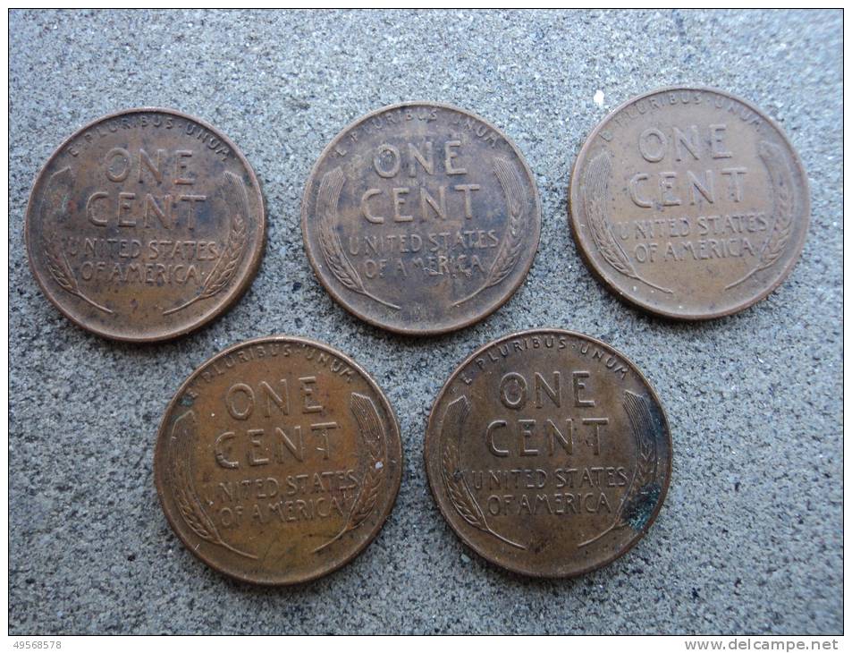 STATI UNITI D'AMERICA - LOTTO  MONETE ONE  CENT VARI ANNI "LINCOLN "- - 1909-1958: Lincoln, Wheat Ears Reverse