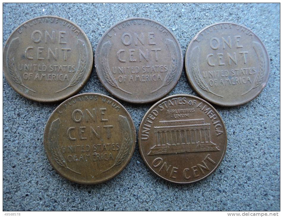 STATI UNITI D'AMERICA - LOTTO  MONETE ONE  CENT VARI ANNI "LINCOLN "- - 1909-1958: Lincoln, Wheat Ears Reverse