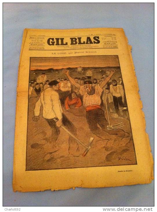 GIL BLAS ORIGINAL LE LOUP PAR MARCEL SCHWOB - Revues Anciennes - Avant 1900