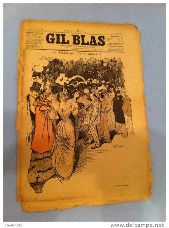 GIL BLAS ORIGINAL LA FETE PAR RENE MAIZEROY - Revues Anciennes - Avant 1900