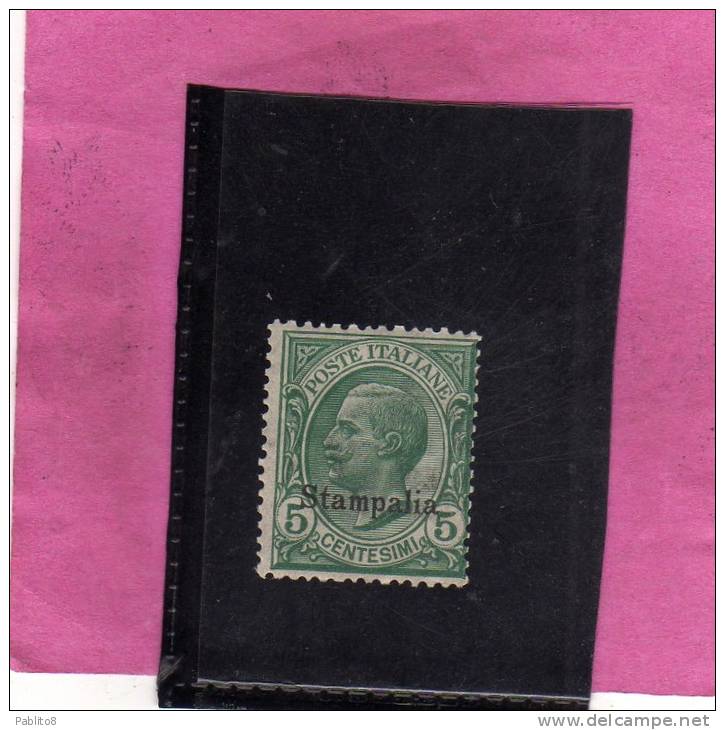 COLONIE ITALIANE EGEO 1912 STAMPALIA 5 CENTESIMI MNH - Egée (Stampalia)