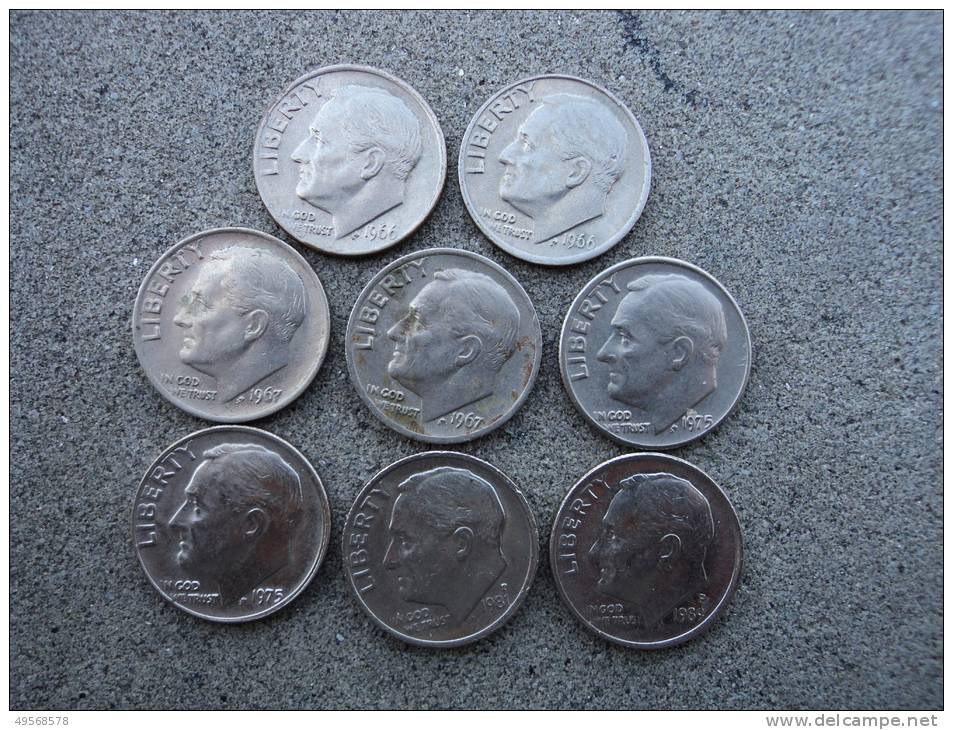 STATI UNITI D'AMERICA - LOTTO  MONETE ONE DIME VARI ANNI "LINCOLN "- - 1959-…: Lincoln, Memorial Reverse