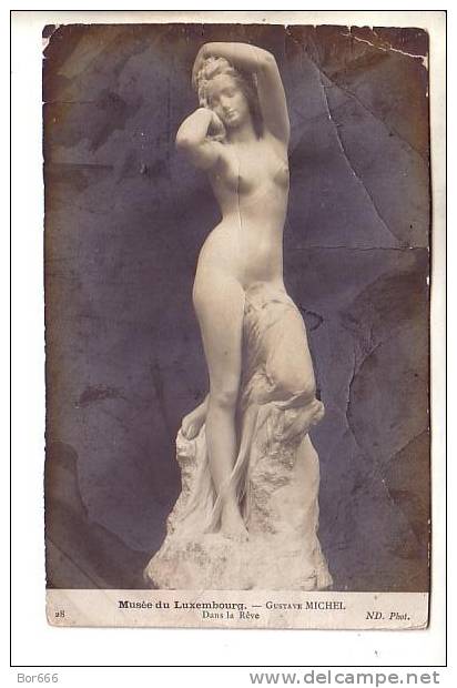 GOOD OLD ART POSTCARD - Gustave Michel - Dans La Reve - Sculpturen