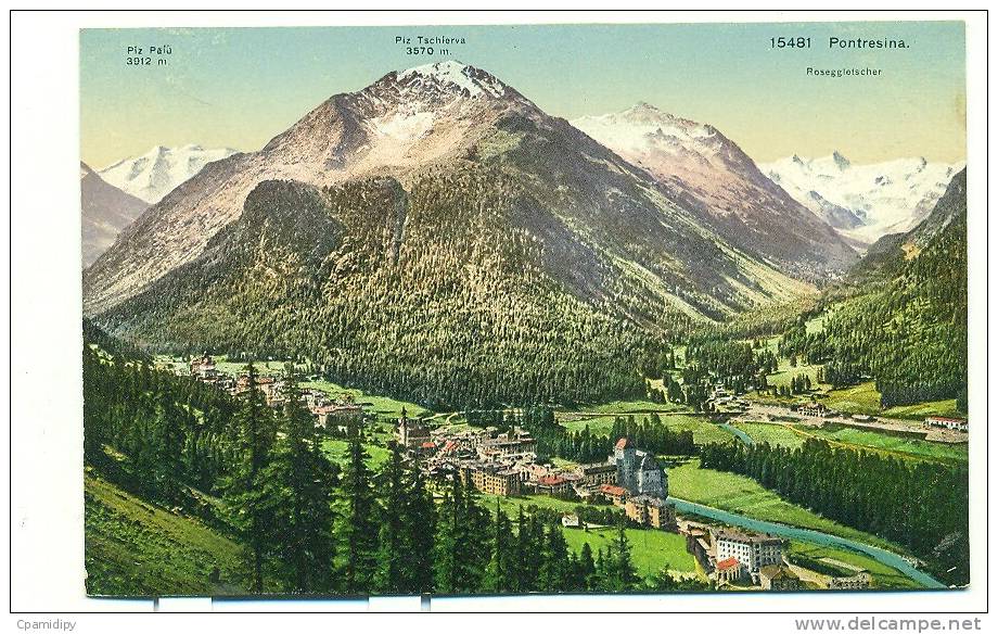 PONTRESINA, Piz Palu, Piz Tschierva, Roseggletscher (couleur) - Tschierv