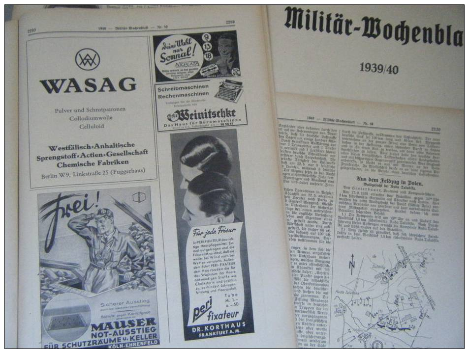 Lot 5 Revues "Militar Wochenblatt" 1940 - 1939-45