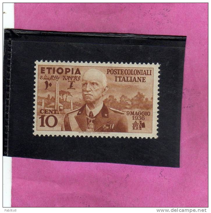 COLONIE ITALIANE ETIOPIA 1936 10 CENTESIMI MNH - Ethiopia