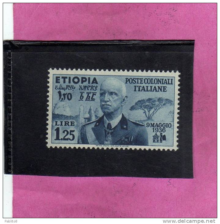 COLONIE ITALIANE ETIOPIA 1936 LIRE 1,25 MNH - Ethiopia