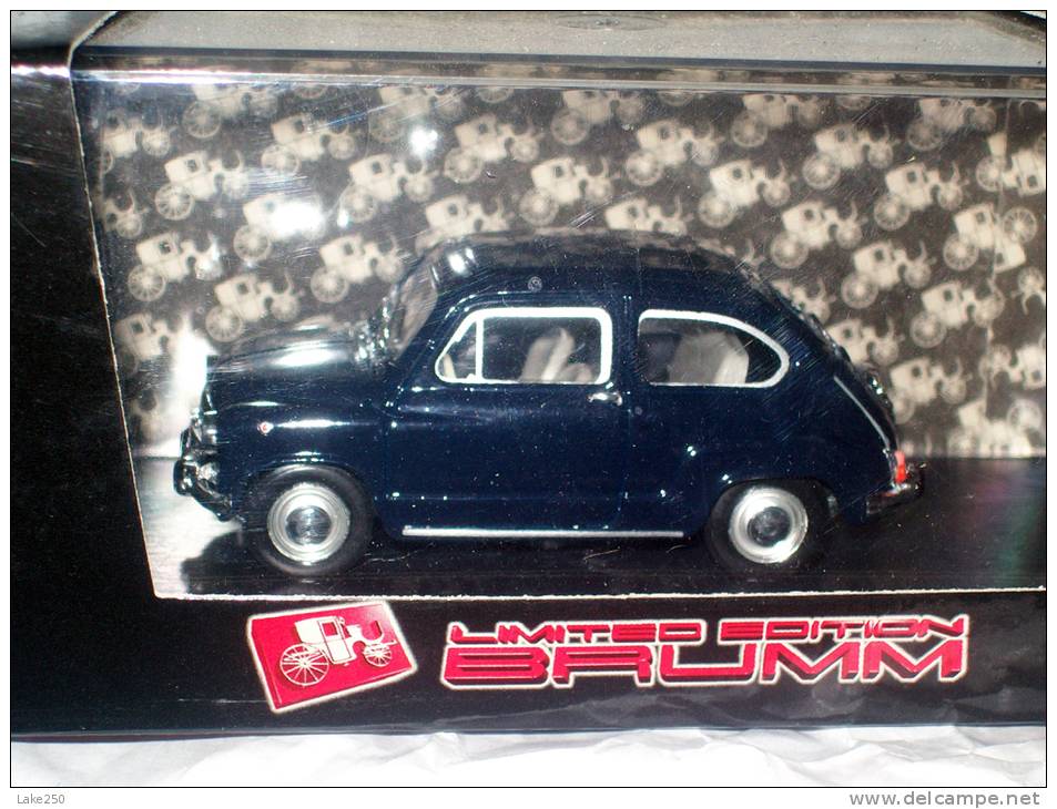 BRUMM - R349-05  -  FIAT 600D FANALONI  AVEC SA BOITE Scala 1/43 - Brumm