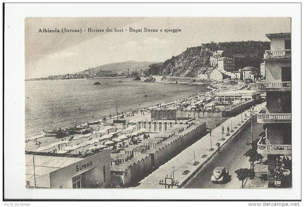 ALBISOLA , RIVIERA DEI FIORI , BAGNI SIRENA E SPIAGGIA - Savona