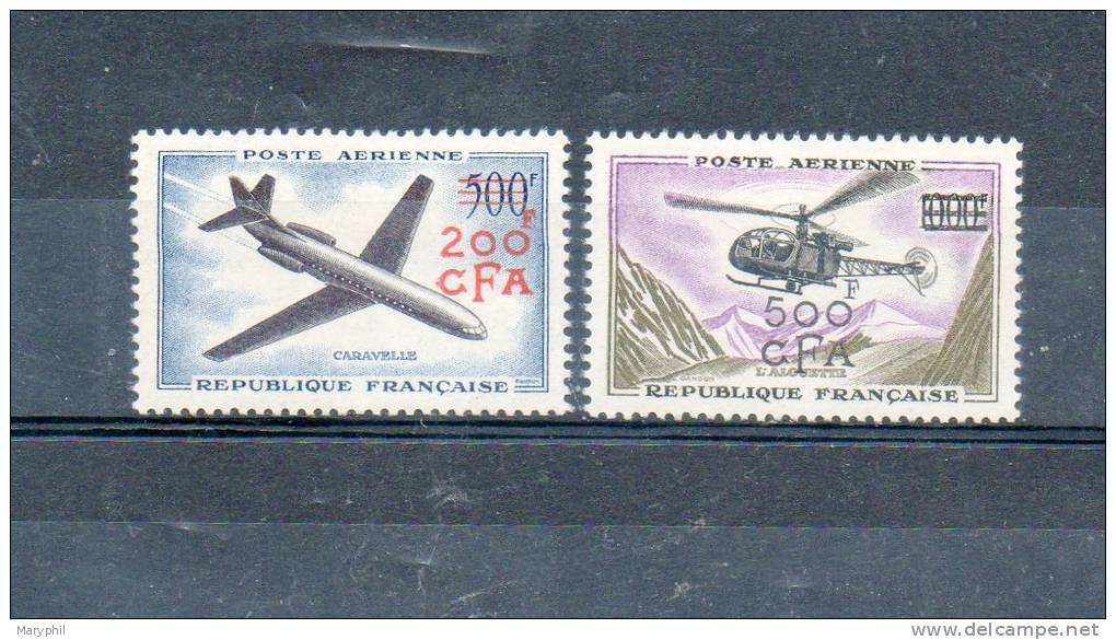 LOT 439 - REUNION P.A 56/57 ** - 2 Val. AVIONS - Cote 60 € - Airmail