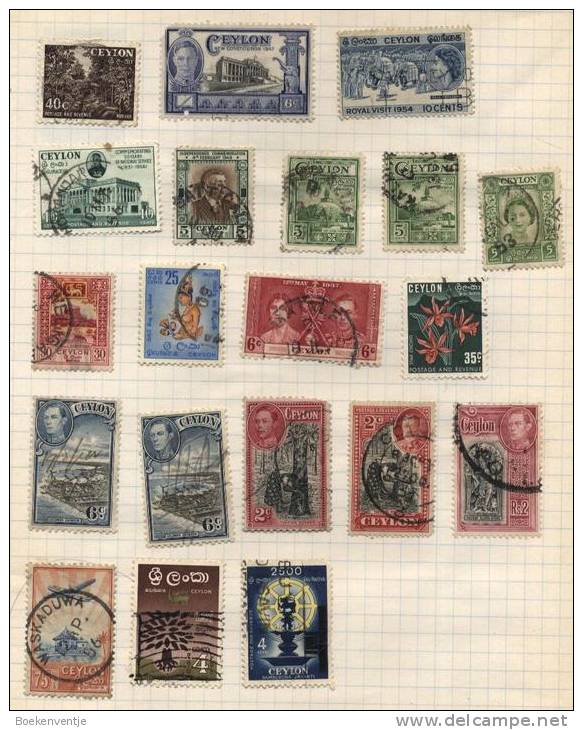 Ceylon -  20 Stamps - 20 Timbres - 20 Postzegels - Sri Lanka (Ceylan) (1948-...)