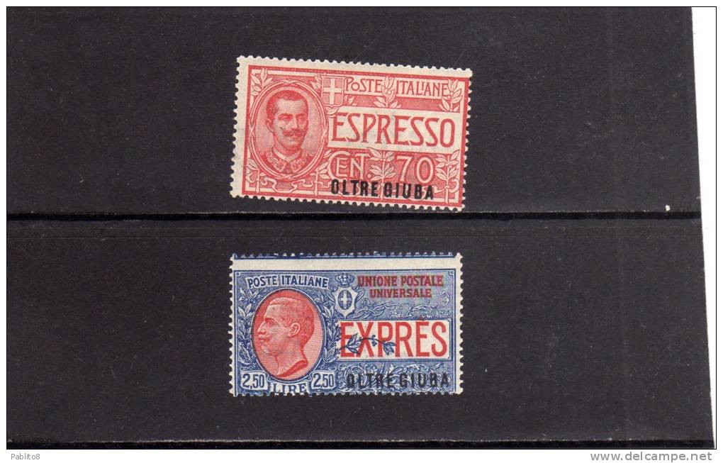 COLONIE ITALIANE OLTRE GIUBA 1926 ESPRESSI SERIE COMPLETA MNH - Oltre Giuba