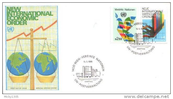 UN Wien - Mi-Nr 7/8 FDC (o241) - FDC